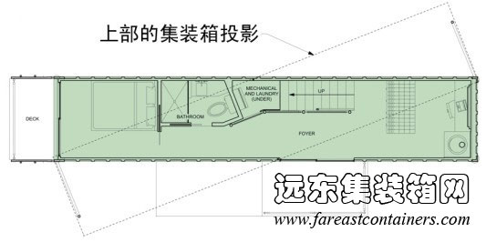 上下箱體成斜角放置平面設(shè)計(jì)圖,集裝箱房屋,集裝箱活動(dòng)房,住人集裝箱,集裝箱住宅,集裝箱建筑