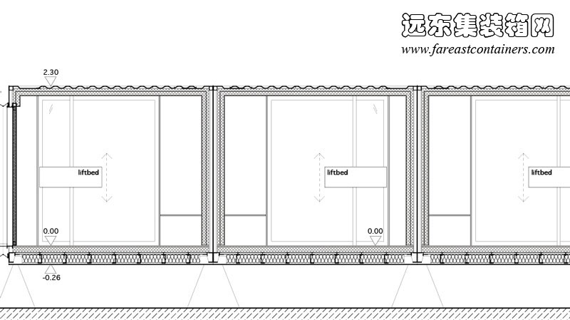 HUB 01 集裝箱學生宿舍Compact units的立面圖,集裝箱房屋,集裝箱建筑,集裝箱住宅