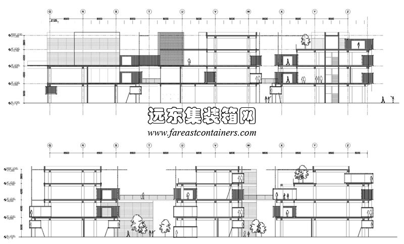 SANLITUN SOUTH 三里屯南區(qū)集裝箱建筑剖面圖